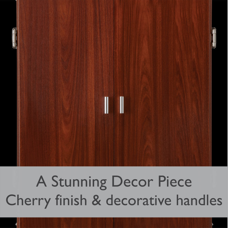 15.5" Electronic Dartboard & Cabinet – Free 24 Soft Tip Darts!